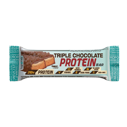 Laperva Triple Chocolate Protein Bar, Crunchy Caramel, Keto 60g