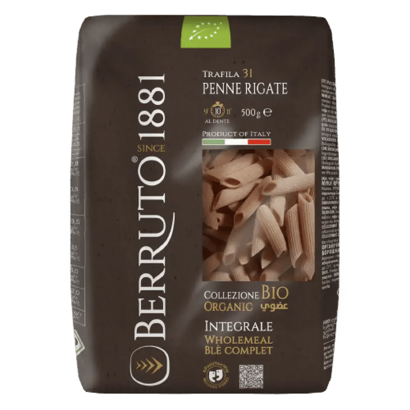 Organic Penne Regatta 31 Wholemeal Pasta by 1881 - 500g