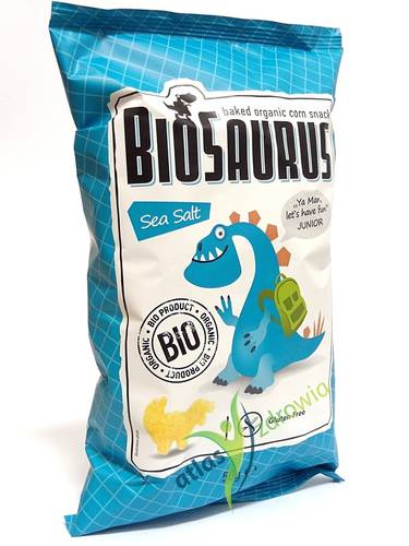 شيبس الديناصور الذرة المخبوزة بالملح البحري 50جم بايوسوروس BioSourus