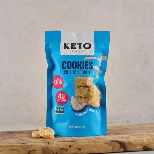 Keto Naturals Cookies Buttery Coconut 64g