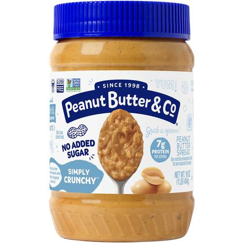 زبدة فول سوداني 454جم بينت بتر آند كو Peanut Butter & Co - خشنة بدون سكر
