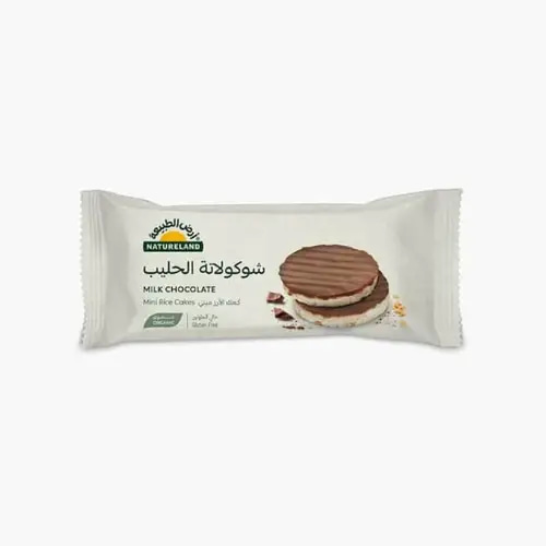 Natureland Organic Mini Rice Cakes - Milk Chocolate 16g