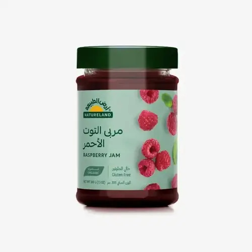مربى عضوي خالي الجلوتين 200جم أرض الطبيعة - مربى توت احمر