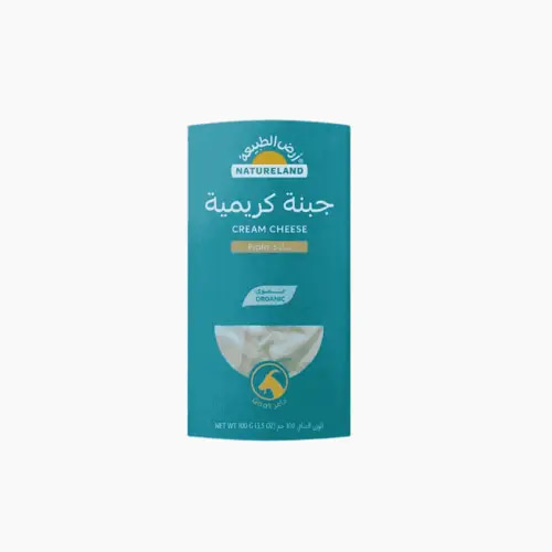 جبنة كريمية سادة - ماعز 100جم عضوي - أرض الطبيعة