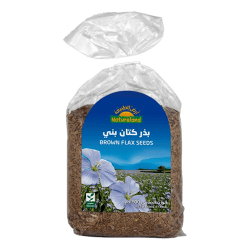 بذور كتان عضوي 500 جم أرض الطبيعة