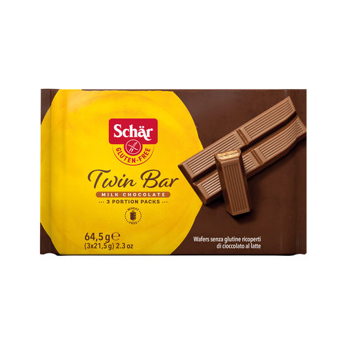 Schaer Gluten Free Chocolate Wafer Twin Bar 3x21.5 g