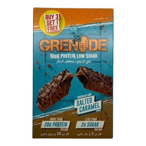 (Box of 4) Grenade Carb Killa Chocolate Chip Salted Caramel 60g