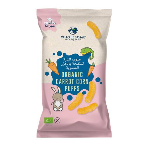 Wholesome Corn Snack Organic With Carrot For Babies From 12 Months 15g×4