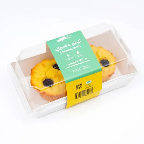 Bake House Organic Keto Lemon & Blueberry Cupcake 2pcs 90g