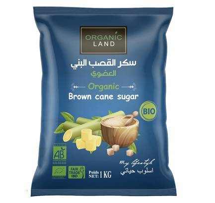 سكر القصب البني اورجانك لاند عضوي 1 كيلو