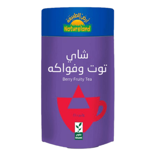 شاي التوت والفواكه  15كيس هرمي عضوي أرض الطبيعة