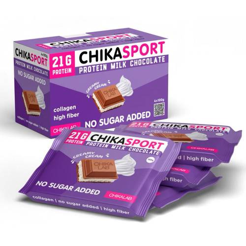 (Pack of 4) ChikaSport Chocolate Protein Creamy Cream - Chikalab