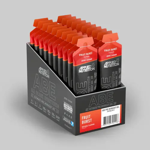 (Box of 20) Applied Nutrition - ABE (ALL BLACK EVERYTHING) Pre-Workout Gel -  Fruit Burst