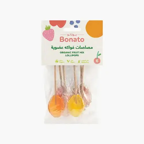 Bonato Organic Fruit Mix Lollipops 6pcs 50g