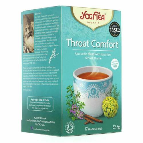 Yogi Tea Organic Herbal Tea Throat Comfort 17 Bags