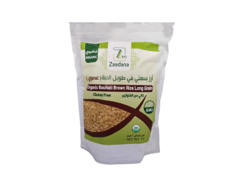 Zadna Organic Long Grain Brown Basmati Rice 1kg