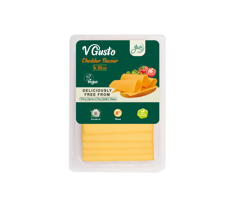 Gusto Dairy Vegan Cheese Cheddar Slices 200g