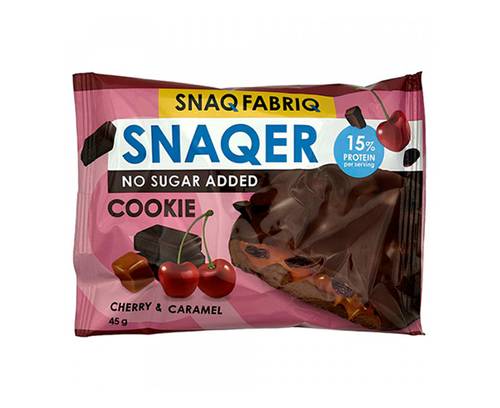 Snaq Fabriq Cookie – Cherry & Caramel – 45g (No Added Sugar)