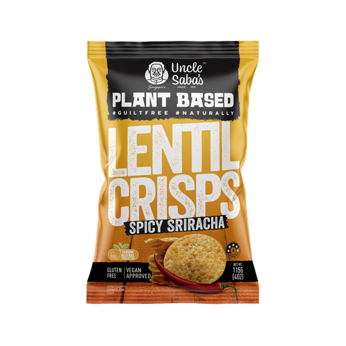 Uncle Saba’s Plant-Based Lentil Chips Spicy Sriracha 80g
