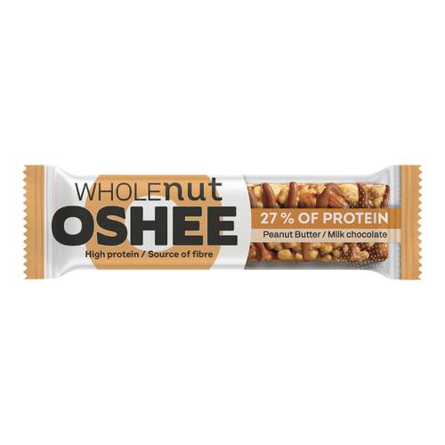 OSHEE Nut Bar with Protein, Vitamins and Minerals 40g - Peanut Butter & Milk Chocolate