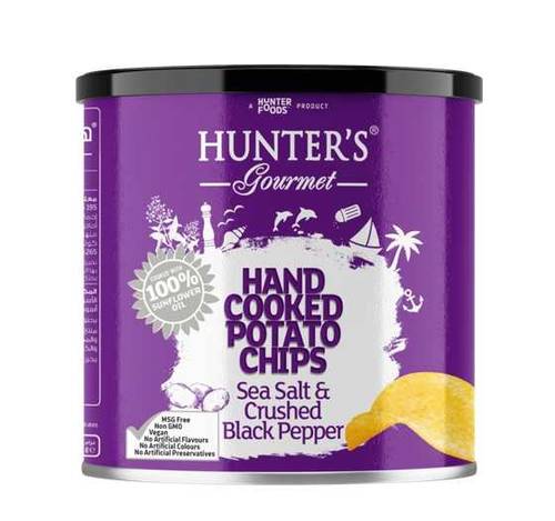Hunter’s Gourmet Hand Cooked Salt & Black Pepper Potato Chips 40g
