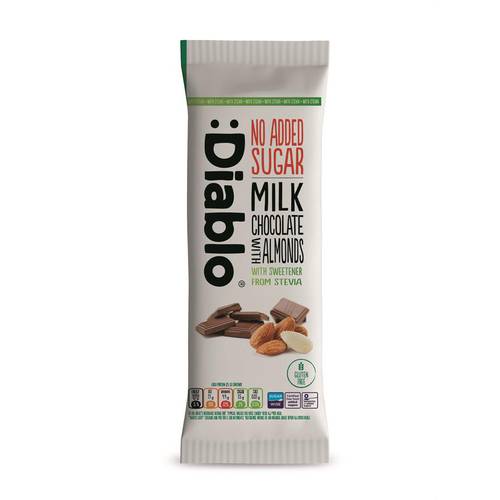 Diablo Milk Chocolate with Almonds & Stevia 75g