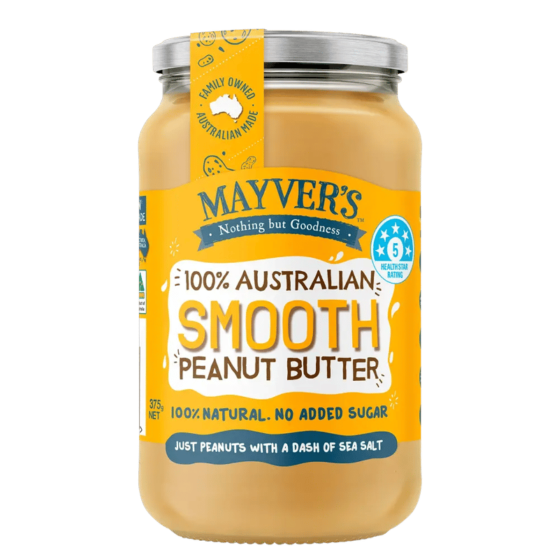 Mayver’s Smooth Peanut Butter No Added Sugar 375g