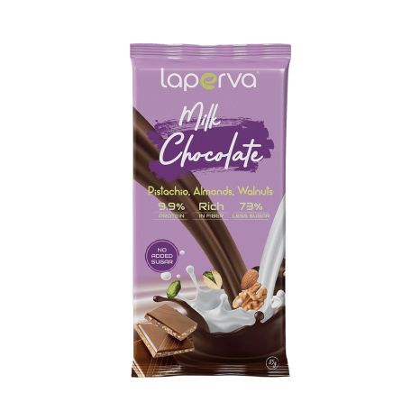 Labriva Milk Chocolate with Nuts & Pistachio (No Added Sugar)