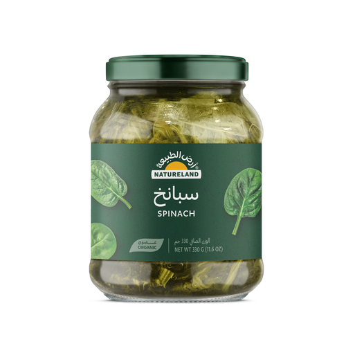 سبانخ عضوي 330 جم أرض الطبيعة