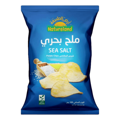 شيبس البطاطس – ملح بحري – عضوي – 100 جم – أرض الطبيعة