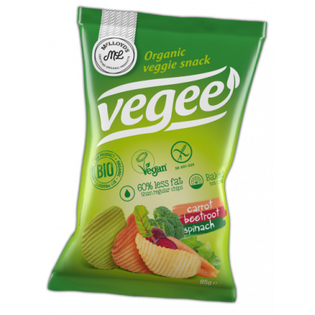 Organic Broccoli Beetroot and Carrot Crisps 85g Mclloyds‏