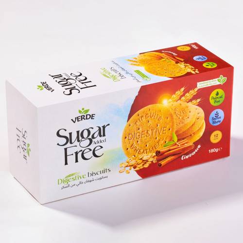 Verde Digestive Sugar Free Oats Biscuits 180g - Cinamon