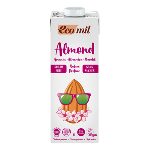 Ecomil Organic Almond Protein Drink Sugar Free 1 Ltr