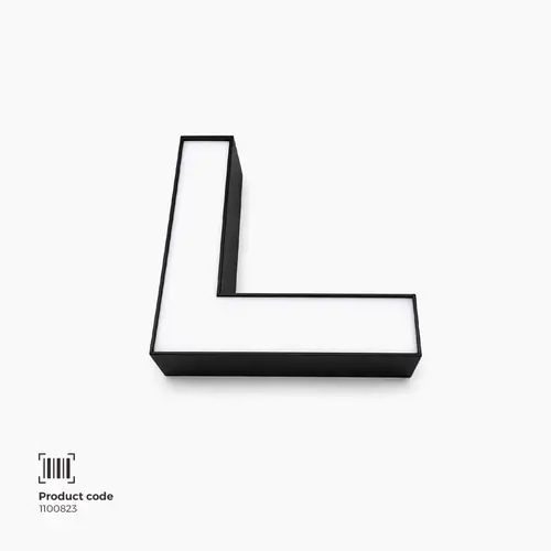  انارة المنيوم قابله لتوصيل ليد زواية 90 اسود 23*23 سم | 20 واط |3CCT