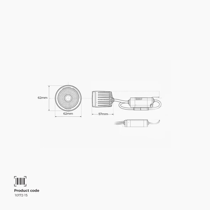 مصباح اضاءة سبوت مديول  | واط 15| CRI 90 | 3CCT