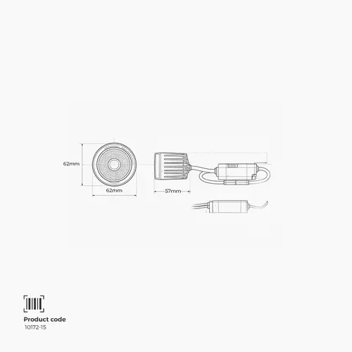 مصباح اضاءة سبوت مديول  | واط 15| CRI 90 | 3CCT