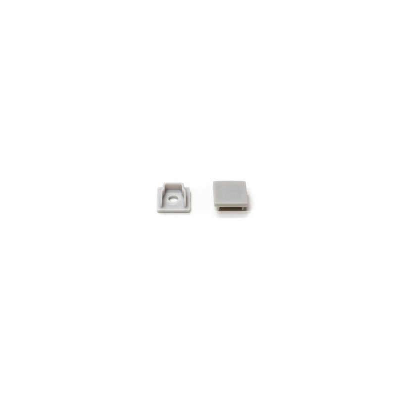 End cap for silver surface-mounted aluminum channel (Height: 1.32 cm, Width: 3.12 cm)