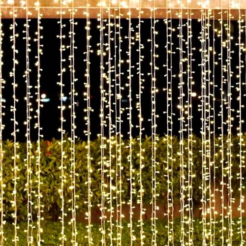 ستارة طول 6 متر | ليد نازل 2 متر  شفاف