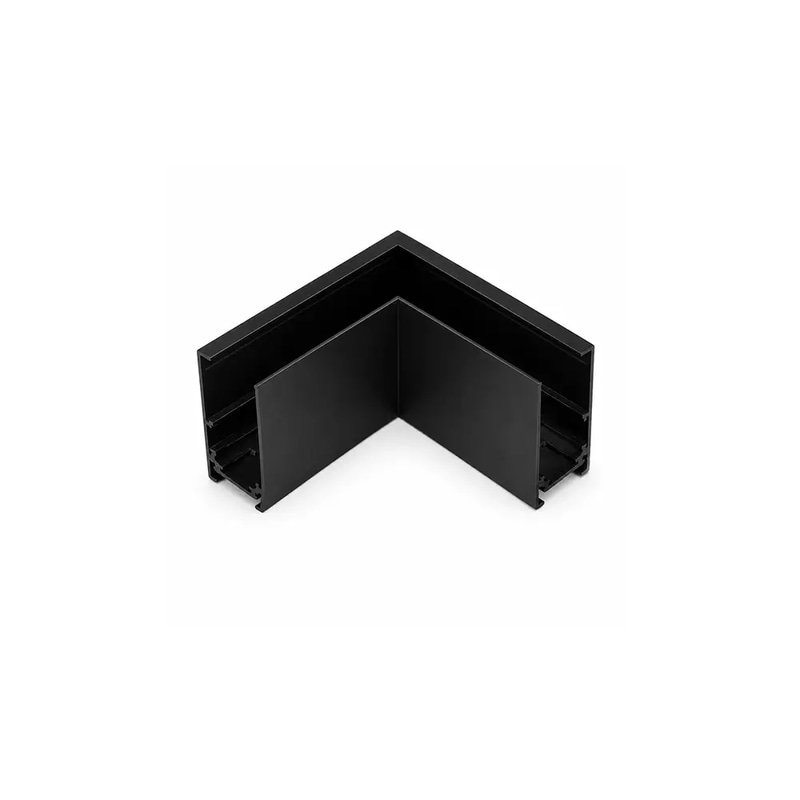 Surface-mounted magnetic track corner connector