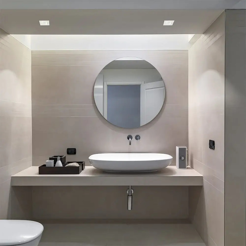 اطار سقفي مربع غاطس فردي متحرك ابيض من الالمنيوم مقاس قص طول 5 سم عرض 5 سم