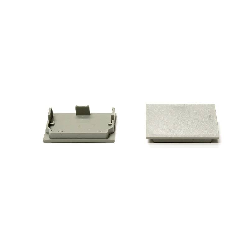 End cap for silver surface-mounted aluminum channel (Height: 3.47 cm, Width: 5.0 cm)