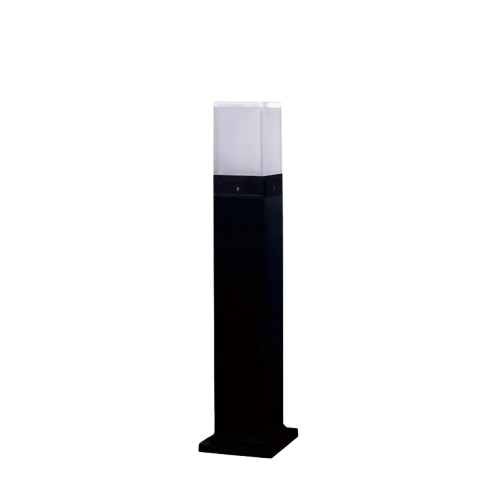 Black square lighting post, 60 cm height, GU10