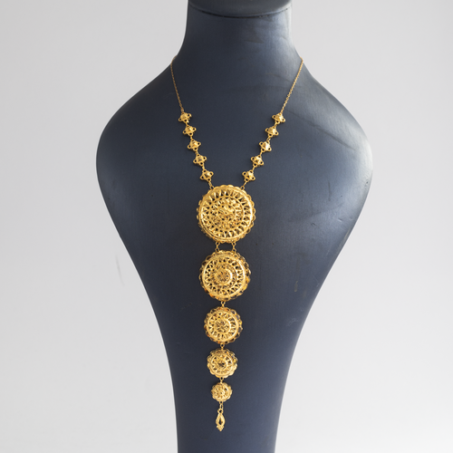 Jaber 5 Rose 21k Gold Chair Necklace