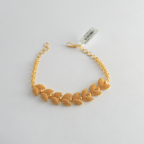 21K Scattered Olive Branch Bracelet
