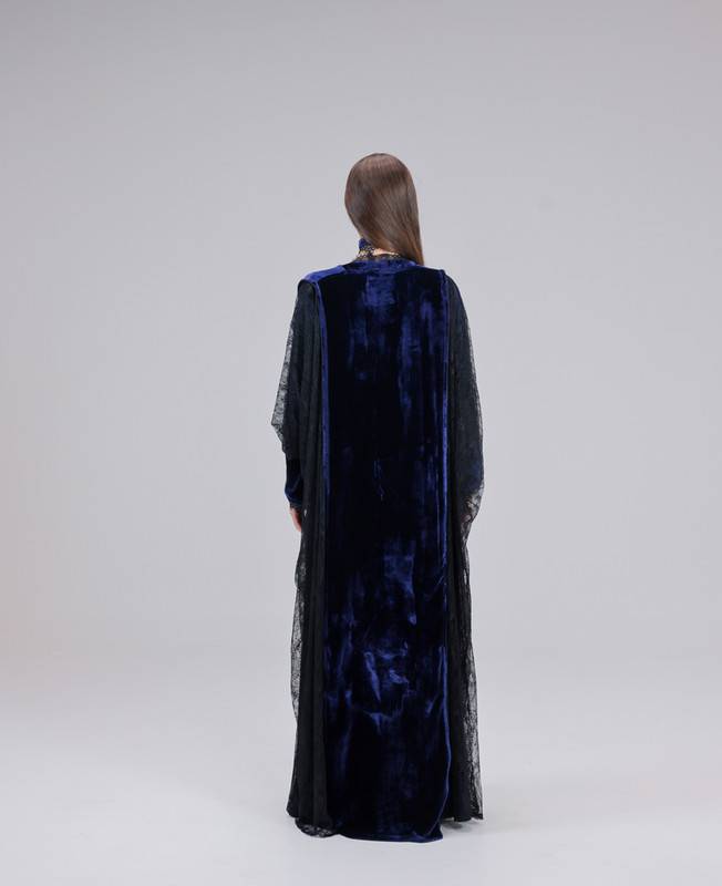 Velvet Dress Without Abaya - Two Pieces With A Matching Headscarf