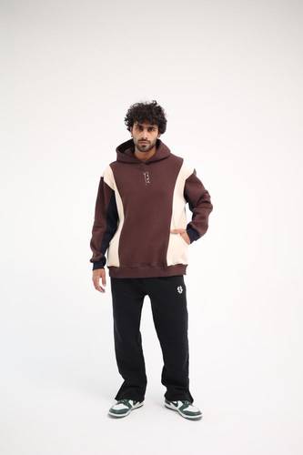 Brown hoodie oversized - unisex