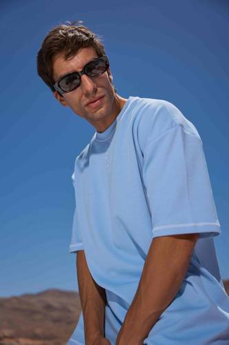 Oversize cyan t-shirt