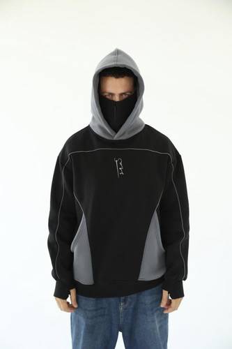 Black hoodie oversized - unisex