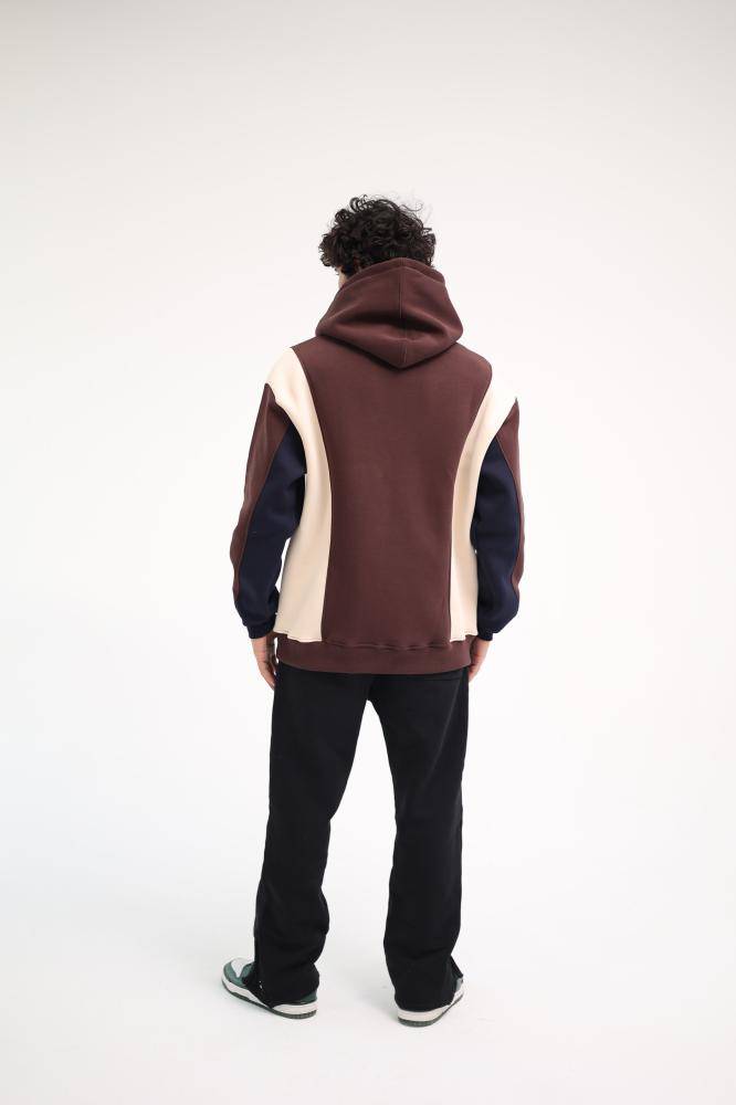 Brown hoodie oversized - unisex