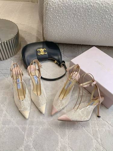 Jimmy Choo heels off white